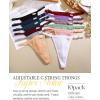 imageFINETOO 10 Pack Adjustable G String Thongs for Women Sexy Underwear Low Rise Womens Thong Cotton Panties for Ladies SXLSetd10pack