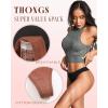 imageFINETOO Cotton Thongs for Women Soft Low Rise Sexy Thong Ladies Panties Womens Underwear 6 Pack SXXXLSet36pack