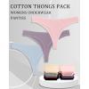 imageFINETOO Cotton Thongs for Women Soft Low Rise Sexy Thong Ladies Panties Womens Underwear 6 Pack SXXXLSet46pack