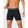 imageFINETOO Mens Underwear Cotton Boxer Briefs Soft Comfort Boxers MoistureWicking Breathable Underwear for Men Pack 3Multicolor B No Fly