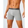 imageFINETOO Mens Underwear Cotton Boxer Briefs Soft Comfort Boxers MoistureWicking Breathable Underwear for Men Pack 3Multicolor B No Fly