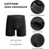 imageFINETOO Mens Underwear Cotton Boxer Briefs Soft Comfort Boxers MoistureWicking Breathable Underwear for Men Pack 3Multicolor C