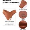 imageFINETOO Seamless Thongs for Women Sexy No Show Panties Invisible Vwaisted Stretch Ladies Underwear 6 Pack XSXLA6pack