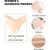 imageFINETOO Seamless Thongs for Women Sexy No Show Panties Invisible Vwaisted Stretch Ladies Underwear 6 Pack XSXLBlack6pack