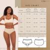 imageFINETOO Womens High Waisted Seamless Underwear Full Coverage Brief Ladies No Show Panties Sexy Lingerie RegularampampPlus SizeBlack  Red  Wood Green  Khaki