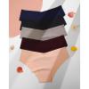 imageFINETOO Womens Seamless Underwear Soft Stretch Briefs Invisibles Hipster V Cut cheeky No Show Bikini Panties 5 pack XSLOption B