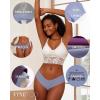 imageFINETOO Womens Seamless Underwear Soft Stretch Briefs Invisibles Hipster V Cut cheeky No Show Bikini Panties 5 pack XSLOption E