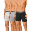 imageFINETOO Mens Underwear Cotton Boxer Briefs Soft Comfort Boxers MoistureWicking Breathable Underwear for Men Pack 3Multicolor B No Fly