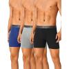 imageFINETOO Mens Underwear Cotton Boxer Briefs Soft Comfort Boxers MoistureWicking Breathable Underwear for Men Pack 3Multicolor a