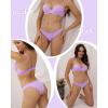 imageFINETOO 6 Pack Cotton Underwear for Women Cute Low Rise Bikini Panties High Cut Breathable Sexy Womens Cheeky SXLSet2pack