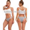imageFINETOO 9 Pack Cotton Underwear for Women Sexy Low Rise Ribbed Hipster Breathable Soft Womens Bikini Panties Cheeky SXXXLSetf9pack