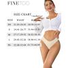 imageFINETOO 9 Pack Seamless Thongs for Women No Show Underwear V Waisted Comfortable Sexy Thong Panties XSXLC9pack