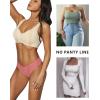 imageFINETOO 9 Pack Seamless Thongs for Women No Show Underwear V Waisted Comfortable Sexy Thong Panties XSXLC9pack