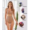 imageFINETOO Tummy Control Underwear Shapewear for women High Waisted Control Panties C Section Body Shaper Briefs PlusCoffee