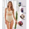 imageFINETOO Tummy Control Underwear Shapewear for women High Waisted Control Panties C Section Body Shaper Briefs PlusNude