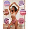 imageFINETOO Underwear for Women Lace Sexy Hipster V Cut No Show Bikini Panties Seamless Cheeky 5 Pack SXLOption a