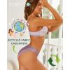 imageFINETOO Underwear for Women Lace Sexy Hipster V Cut No Show Bikini Panties Seamless Cheeky 5 Pack SXLOption a