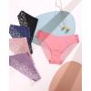 imageFINETOO Underwear for Women Lace Sexy Hipster V Cut No Show Bikini Panties Seamless Cheeky 5 Pack SXLOption a