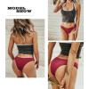 imageFINETOO Womens Cotton Underwear Sexy Stretch Bikini Panties Low Rise Hipster Ladies Soft VWaist CheekyMixcolor 1