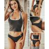 imageFINETOO Womens Cotton Underwear Sexy Stretch Bikini Panties Low Rise Hipster Ladies Soft VWaist CheekyMulticolor J