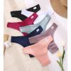 imageFINETOO Womens Cotton Underwear Sexy Stretch Bikini Panties Low Rise Hipster Ladies Soft VWaist CheekyMulticolor a