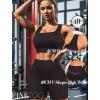 imageWorkout Outfits Sets for Women 4 piece Seamless Backless Tank Sport Bra High Waist Short Yoga Gym Matching Active Set0 Black  Red