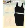 imageWorkout Outfits Sets for Women 4 piece Seamless Backless Tank Sport Bra High Waist Short Yoga Gym Matching Active Set0 Nude  Black