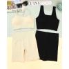 imageWorkout Outfits Sets for Women 4 piece Seamless Backless Tank Sport Bra High Waist Short Yoga Gym Matching Active Set0 Nude  Black