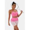 imageWorkout Outfits Sets for Women 4 piece Seamless Backless Tank Sport Bra High Waist Short Yoga Gym Matching Active Set0 Pink  Black