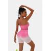 imageWorkout Outfits Sets for Women 4 piece Seamless Backless Tank Sport Bra High Waist Short Yoga Gym Matching Active Set0 Pink  Black