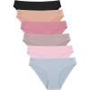 imageFINETOO 6 Pack Womens Seamless Hipster Underwear No Show Panties Invisibles Briefs Soft Stretch Bikini Underwears XSXLSolid 2