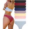 imageFINETOO 9 Pack Cotton Underwear for Women Sexy Low Rise Ribbed Hipster Breathable Soft Womens Bikini Panties Cheeky SXXXLSetc9pack