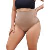 imageFINETOO Tummy Control Underwear Shapewear for women High Waisted Control Panties C Section Body Shaper Briefs PlusCoffee