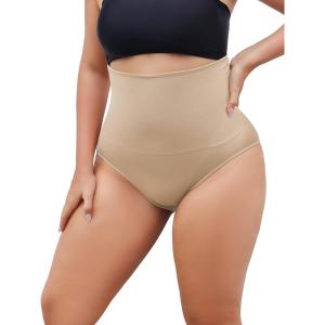 imageFINETOO Tummy Control Underwear Shapewear for women High Waisted Control Panties C Section Body Shaper Briefs PlusNude