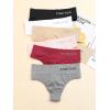 imageFINETOO 6 Pack High Waisted Thongs for Women Nylon Spandex Panties Breathable Soft Stretchy Underwear High Rise SXL6 Pack B