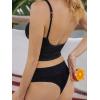 imageFINETOO 6 Pack High Waisted Thongs for Women Nylon Spandex Panties Breathable Soft Stretchy Underwear High Rise SXL6 Pack C
