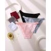 imageFINETOO 6 Pack String Underwear for Women Cotton High Cut Stretch Breathable Low Rise Hipster Cheeky Bikini Panties SXL6 Pack Ablackwhitegraywine Redpinkdark Purple