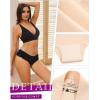 imageFINETOO 6 pack Seamless Underwear for Women Sexy Low Rise Hipster Wave Edge No Show Bikini Panties Womens Cheeky SXLBlack3beige3