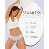 imageFINETOO 6 pack Seamless Underwear for Women Sexy Low Rise Hipster Wave Edge No Show Bikini Panties Womens Cheeky SXLBlue