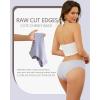 imageFINETOO 6 pack Seamless Underwear for Women Sexy Low Rise Hipster Wave Edge No Show Bikini Panties Womens Cheeky SXLBlue