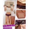 imageFINETOO 6 pack Seamless Underwear for Women Sexy Low Rise Hipster Wave Edge No Show Bikini Panties Womens Cheeky SXLBrown