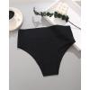 imageFINETOO High Waisted Underwear for Women Seamless Panties Bikini High Cut No Show Sexy Cheeky Panties 6 PackBlack6pack