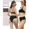 imageFINETOO High Waisted Underwear for Women Seamless Panties Bikini High Cut No Show Sexy Cheeky Panties 6 PackBlack6pack