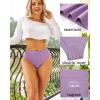 imageFINETOO High Waisted Underwear for Women Seamless Panties Bikini High Cut No Show Sexy Cheeky Panties 6 PackC6pack