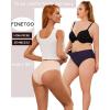 imageFINETOO High Waisted Underwear for Women Seamless Panties Bikini High Cut No Show Sexy Cheeky Panties 6 PackC6pack