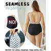 imageFINETOO Tummy Control Underwear for Women High Waisted Nylon Brief No Show Womens Bikini Seamless Panties 4pack SXXXLSet14pack