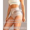 imageFINETOO Tummy Control Underwear for Women High Waisted Nylon Brief No Show Womens Bikini Seamless Panties 4pack SXXXLSet1black2skin1khaki1