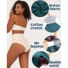 imageFINETOO Tummy Control Underwear for Women High Waisted Nylon Brief No Show Womens Bikini Seamless Panties 4pack SXXXLSet24pack