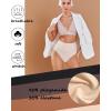 imageFINETOO Women Underwear High Waisted Thongs Tummy Control Seamless Thongs Shapewear No Show Panties 4 Pack S3XLE4pack