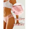 imageFINETOO Womens Cotton Underwear Sexy Lace Bikini Panties Low Rise Soft Stretch ladies Cotton Cheeky Hipster 4 Pack4a